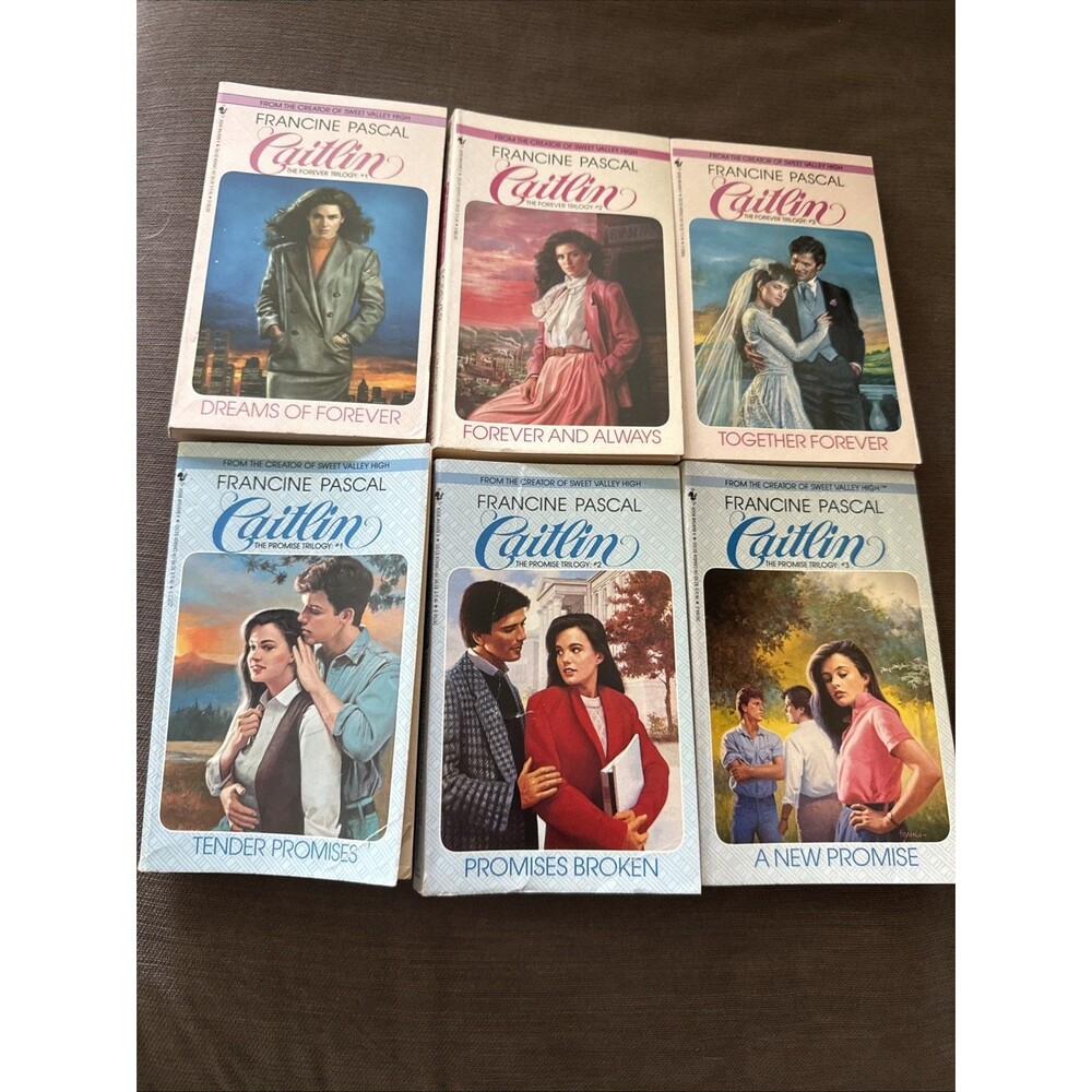 Vintage Francine Pascal Caitlin Series 6 Book Lot Sweet Valley High Creator YA